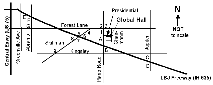 Map of Dance Hall Area